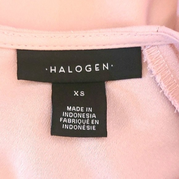 Halogen Bow Back Flare Sleeve Blouse Mauve & Black Size XS - Picture 8 of 9